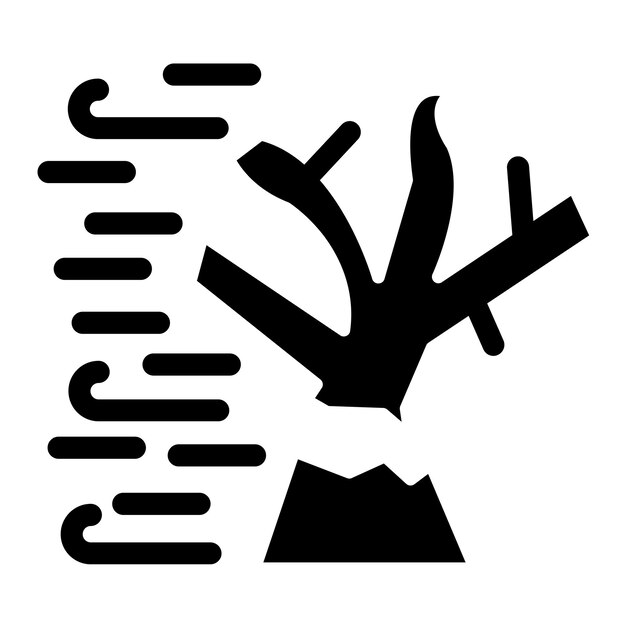 Estilo de icono roto del árbol de diseño vectorial