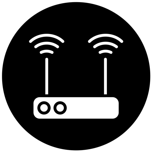 Estilo del icono del router de diseño vectorial