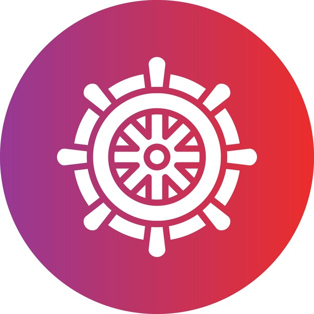 Estilo del icono de la rueda del barco