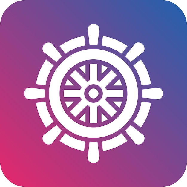 Estilo del icono de la rueda del barco