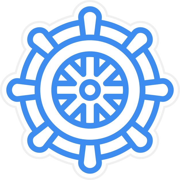 Estilo del icono de la rueda del barco