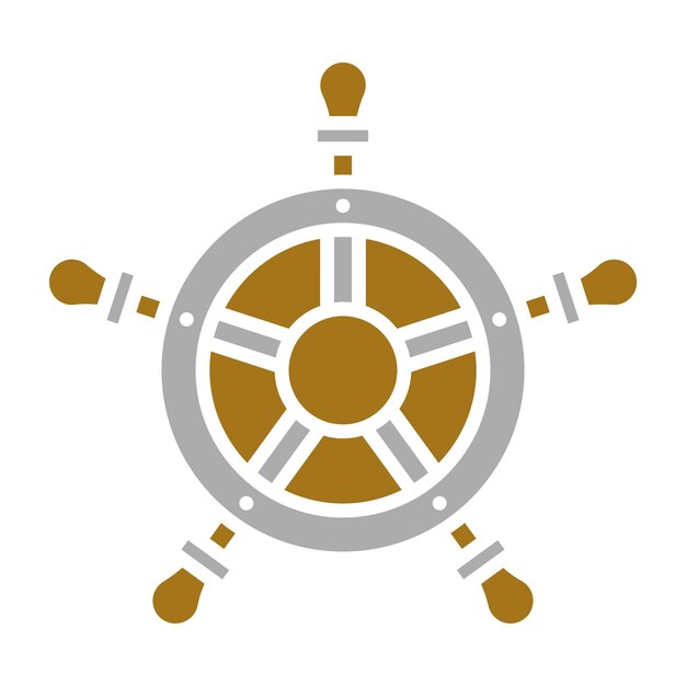 Estilo del icono de la rueda del barco