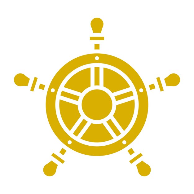 Estilo del icono de la rueda del barco