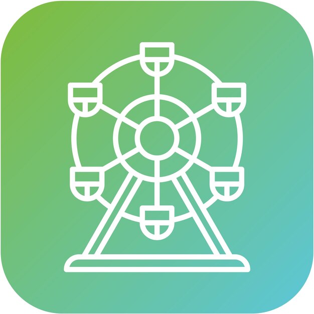Estilo del icono de la rueda gigante