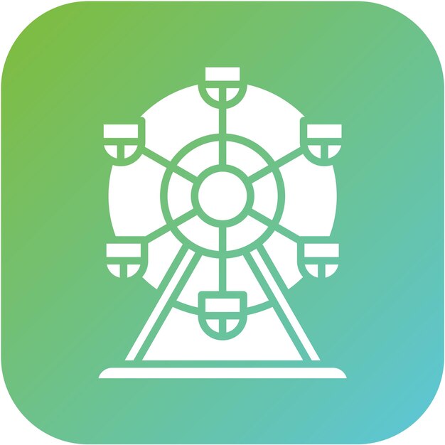 Estilo del icono de la rueda gigante