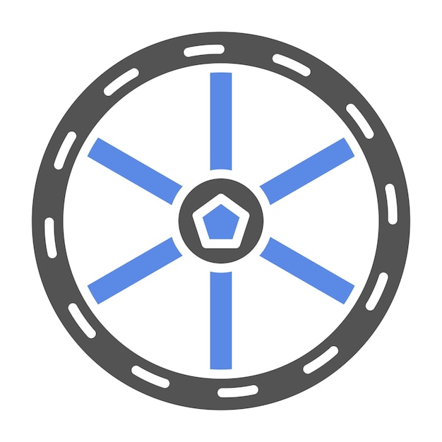 Estilo del icono de la rueda de madera