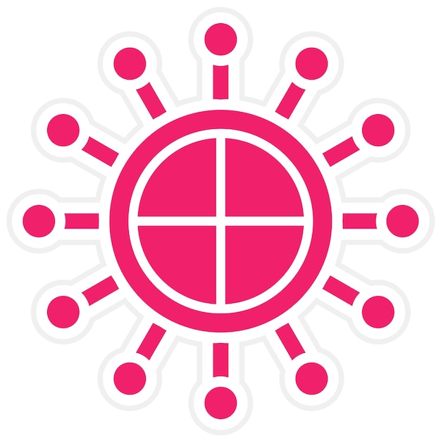 Estilo del icono de la rueda náutica de diseño vectorial