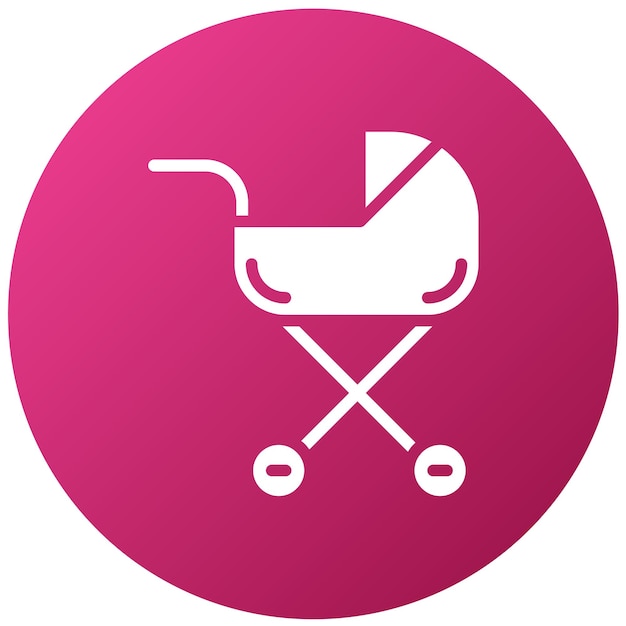 Estilo del icono de la rueda obstétrica de diseño vectorial