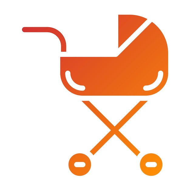 Estilo del icono de la rueda obstétrica de diseño vectorial