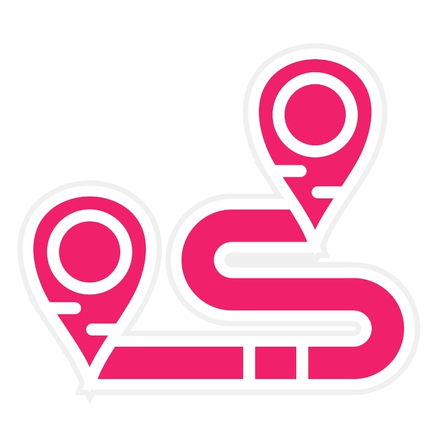 Estilo del icono de la ruta del diseño vectorial