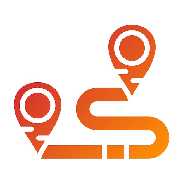 Estilo del icono de la ruta del diseño vectorial