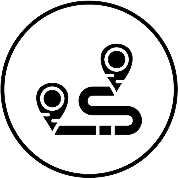 Estilo del icono de la ruta del diseño vectorial