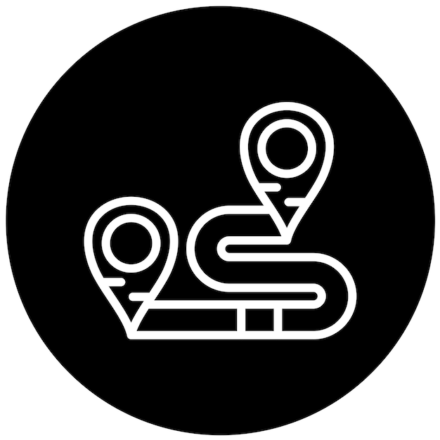 Estilo del icono de la ruta del diseño vectorial