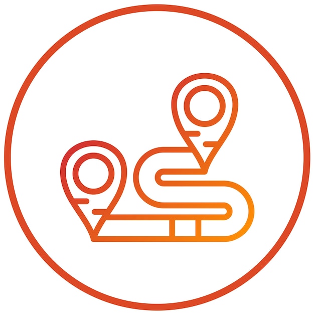 Estilo del icono de la ruta del diseño vectorial