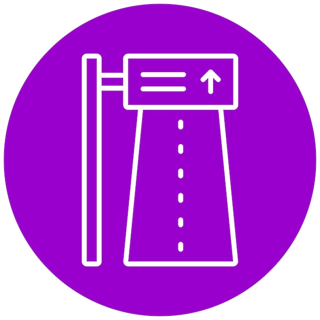 Estilo del icono de la ruta de diseño vectorial