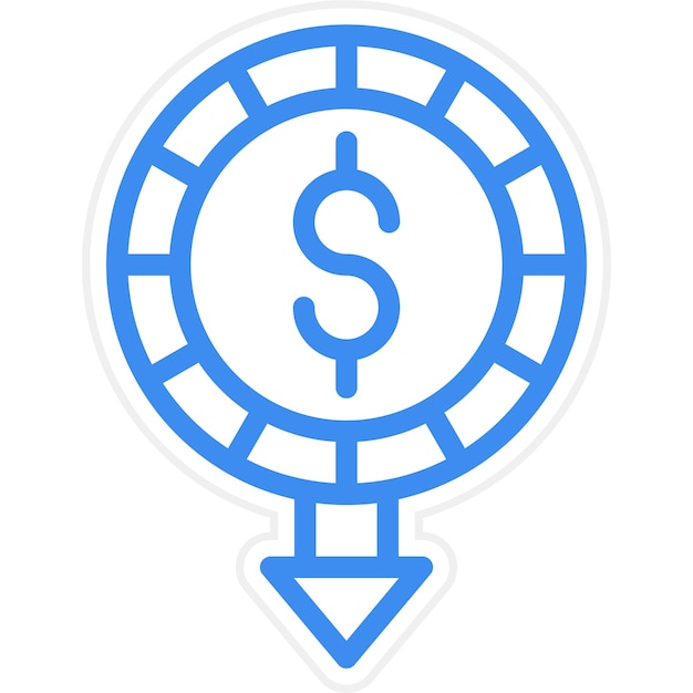 Estilo del icono del salario mínimo de diseño vectorial
