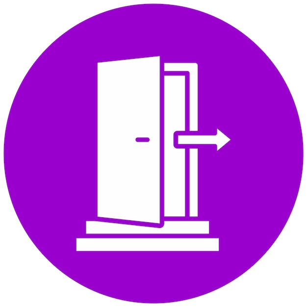Estilo del icono de salida del diseño vectorial