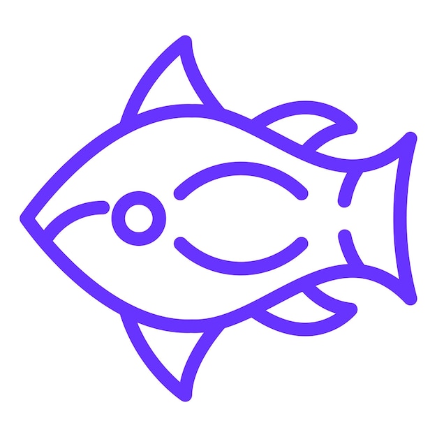 Vector estilo del icono del salmón