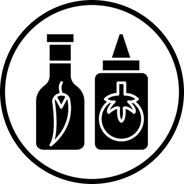 Estilo del icono de la salsa de diseño vectorial