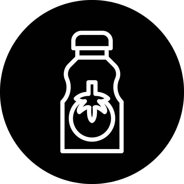 El estilo del icono de la salsa de tomate