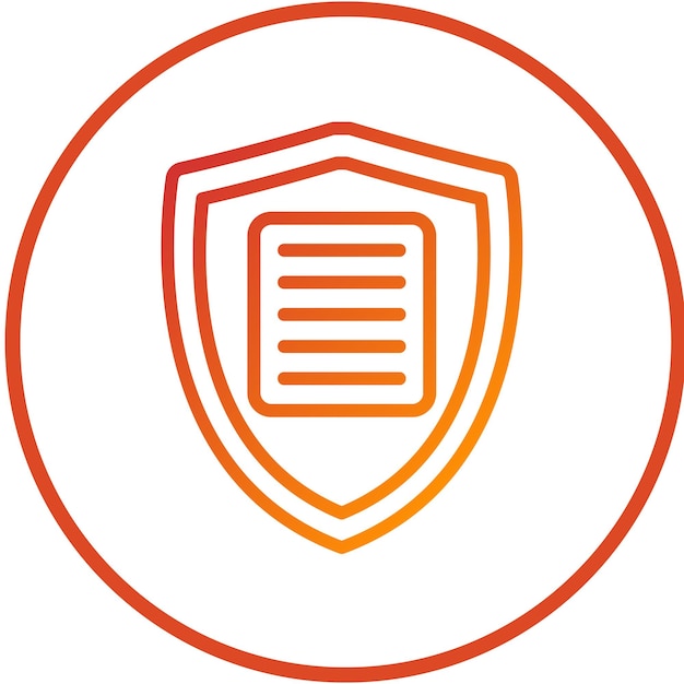 Estilo del icono de salvaguardia del acceso al diseño vectorial
