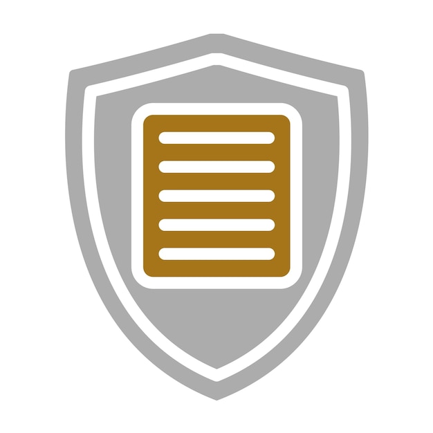 Estilo del icono de salvaguardia del acceso al diseño vectorial
