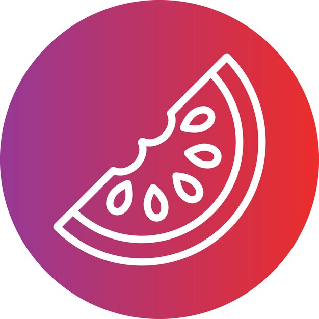 Estilo del icono de la sandía