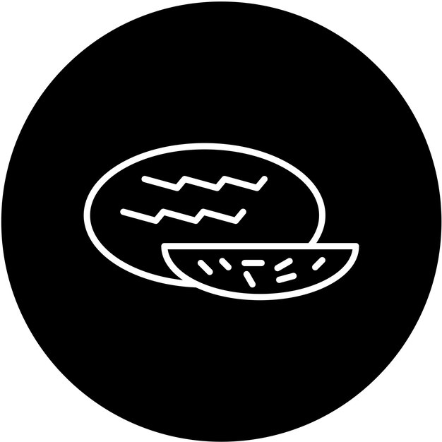 Estilo del icono de la sandía