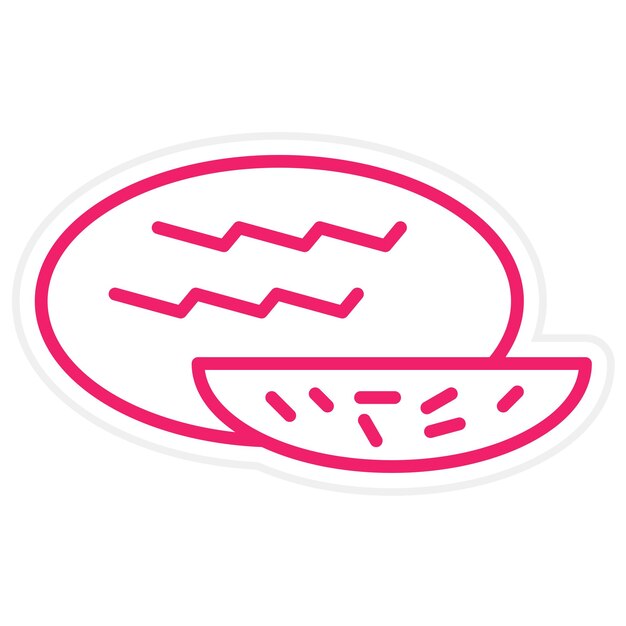 Estilo del icono de la sandía