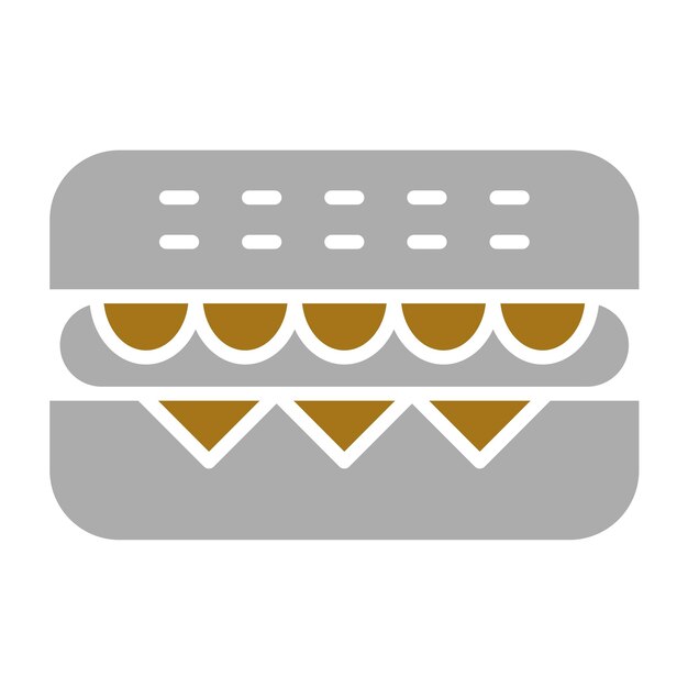 Estilo de icono de sándwich de diseño vectorial