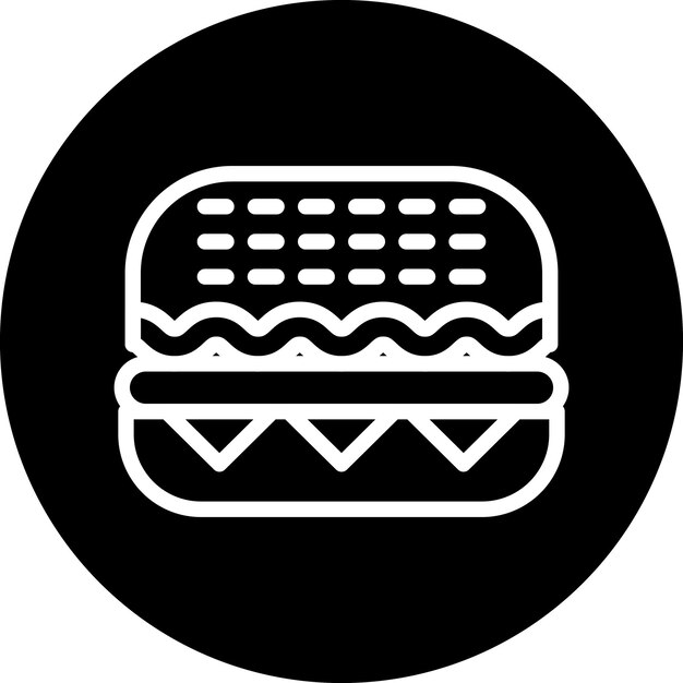 Estilo del icono del sándwich