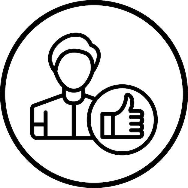 Estilo del icono de satisfacción del cliente
