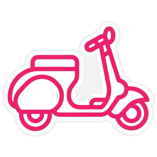 Estilo del icono del scooter de diseño vectorial
