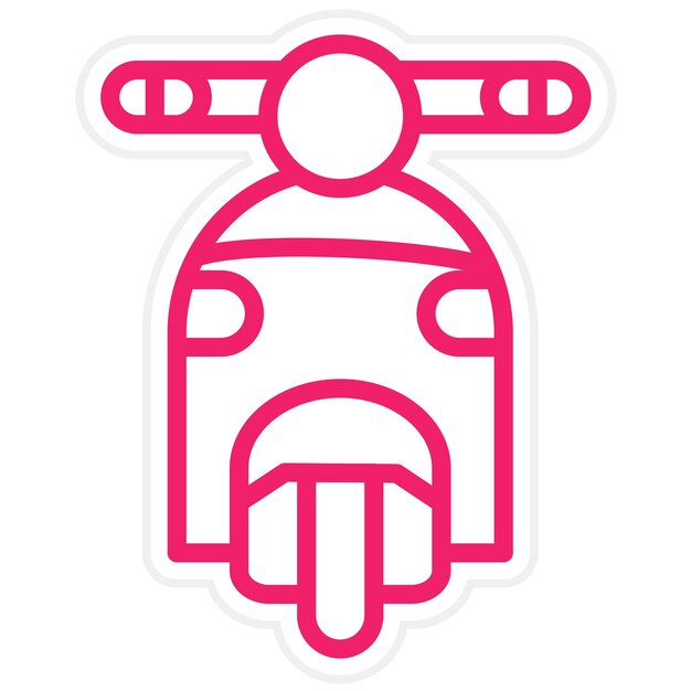 Estilo del icono del scooter de diseño vectorial