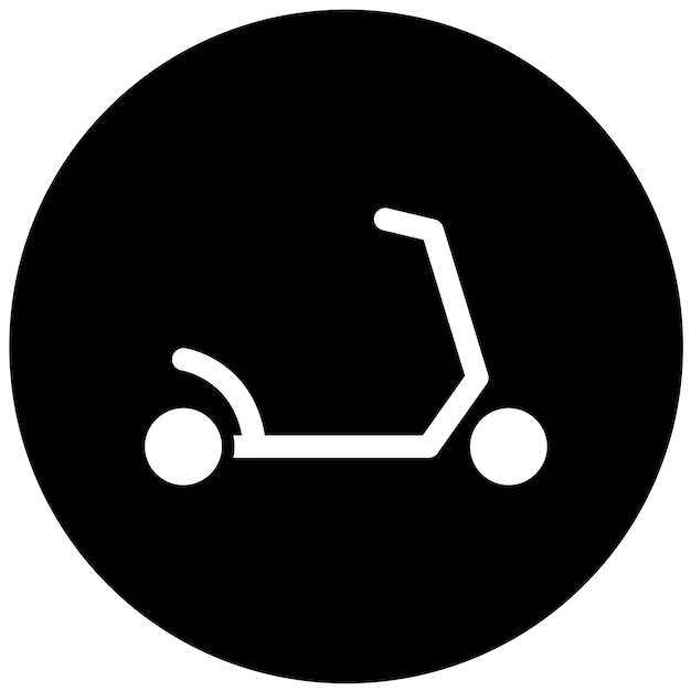 Estilo del icono del scooter de diseño vectorial