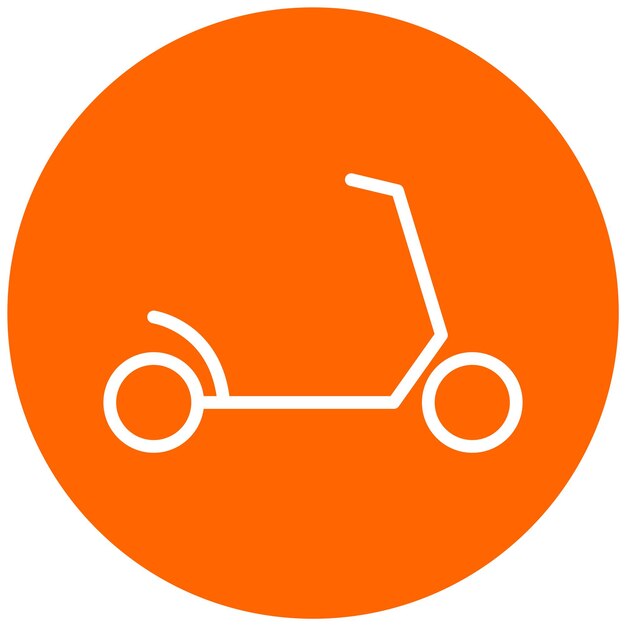 Estilo del icono del scooter de diseño vectorial