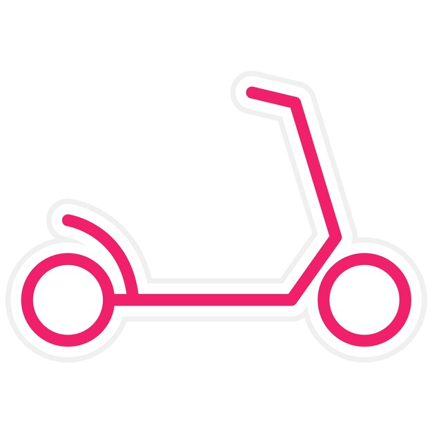 Estilo del icono del scooter de diseño vectorial