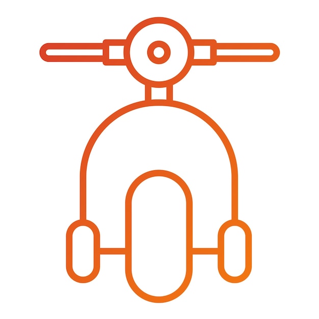 Estilo del icono del scooter de diseño vectorial