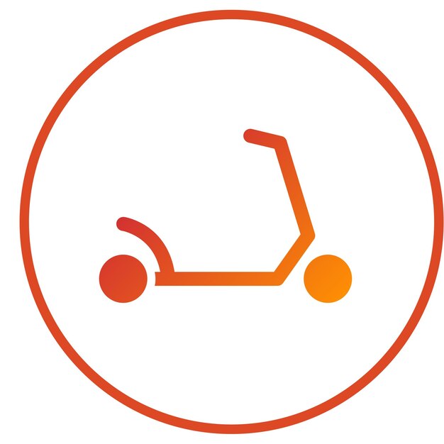 Estilo del icono del scooter de diseño vectorial