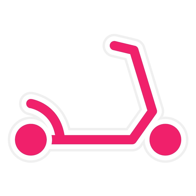 Estilo del icono del scooter de diseño vectorial