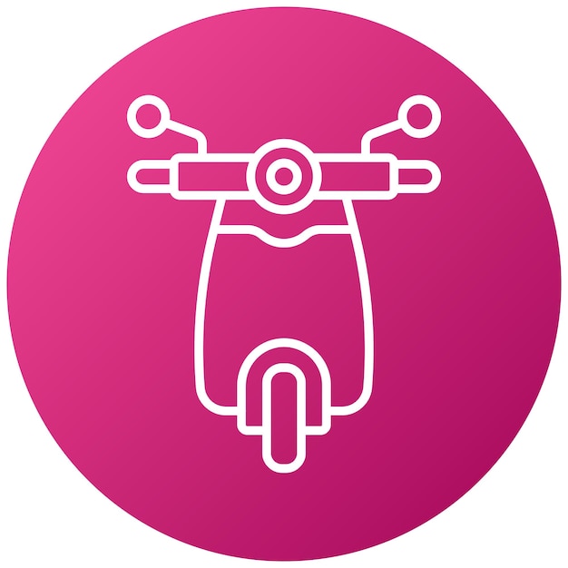 Estilo del icono del scooter de diseño vectorial
