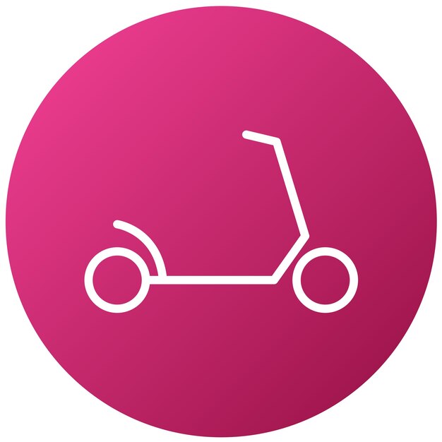 Estilo del icono del scooter de diseño vectorial