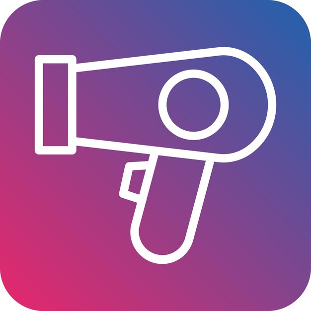 Estilo del icono del secador de cabello de diseño vectorial