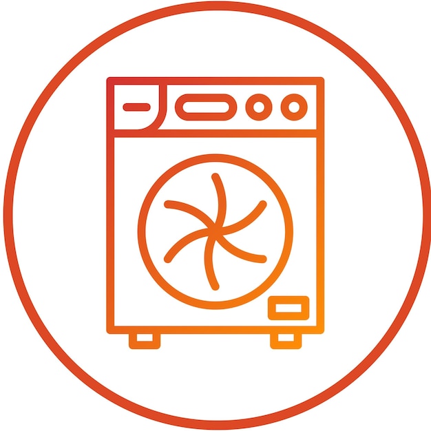 Estilo del icono del secador de diseño vectorial