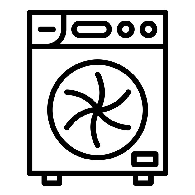 Estilo del icono del secador de diseño vectorial