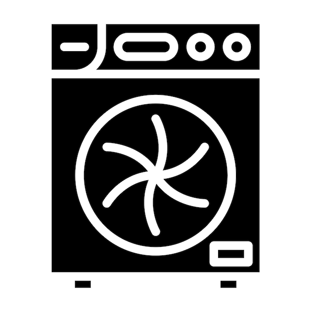 Estilo del icono del secador de diseño vectorial