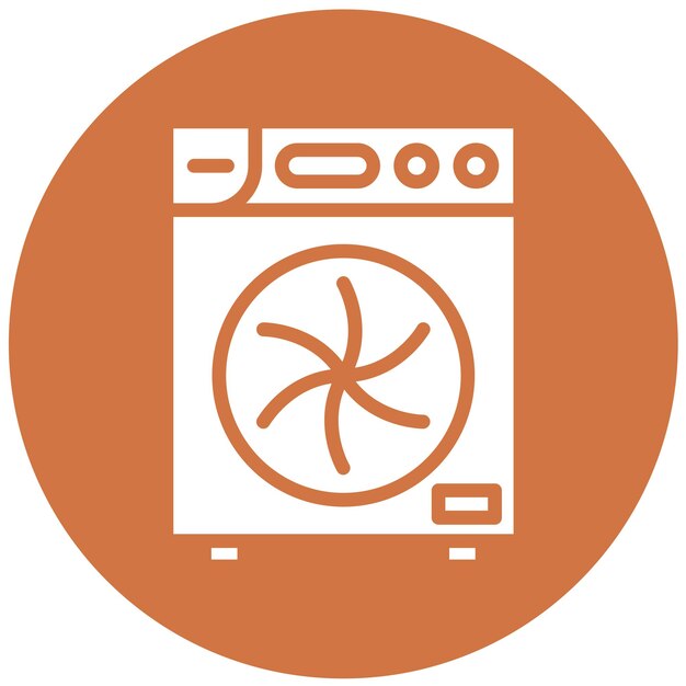Estilo del icono del secador de diseño vectorial