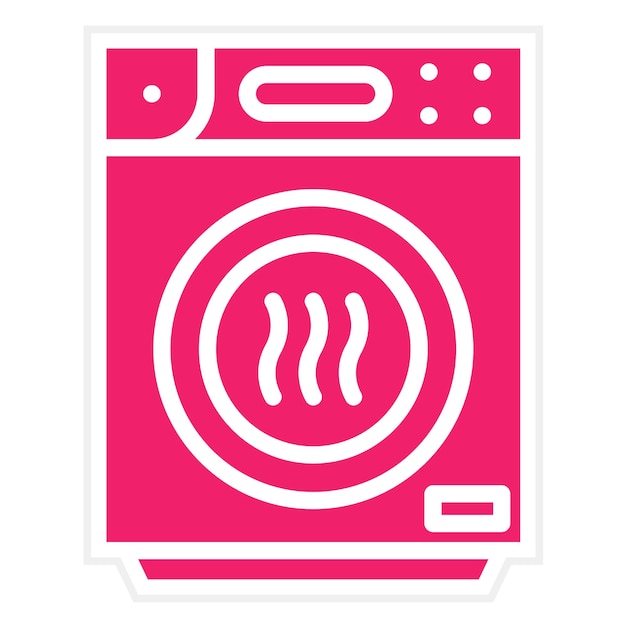 Estilo del icono de la secadora portátil de diseño vectorial