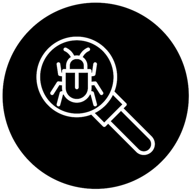 Estilo del icono de seguimiento de errores de diseño vectorial