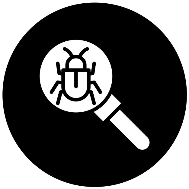 Estilo del icono de seguimiento de errores de diseño vectorial